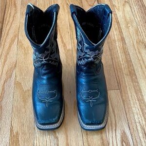 Boots leather cowboy little kids size 12c
